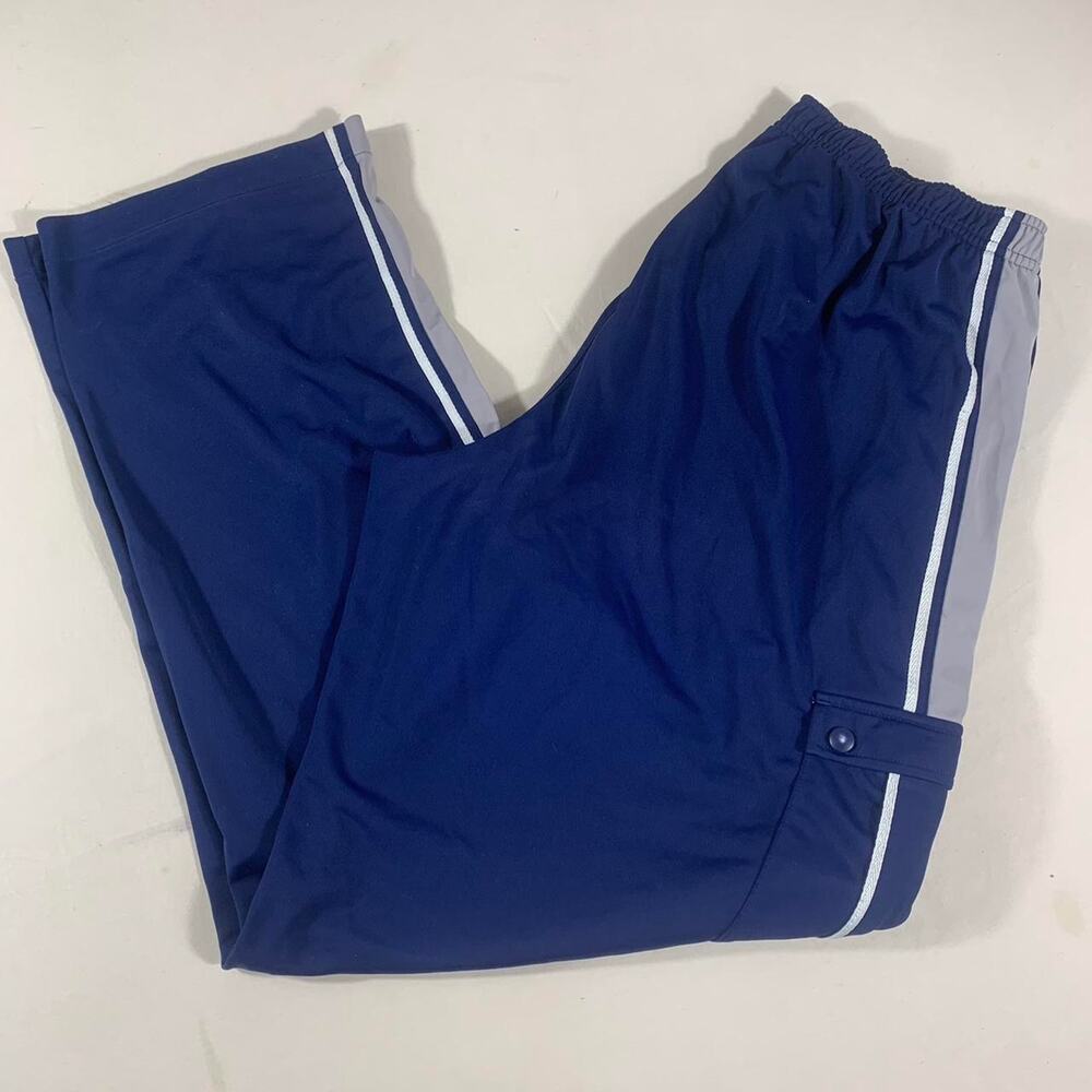 Vintage adidas blue and white stripes large